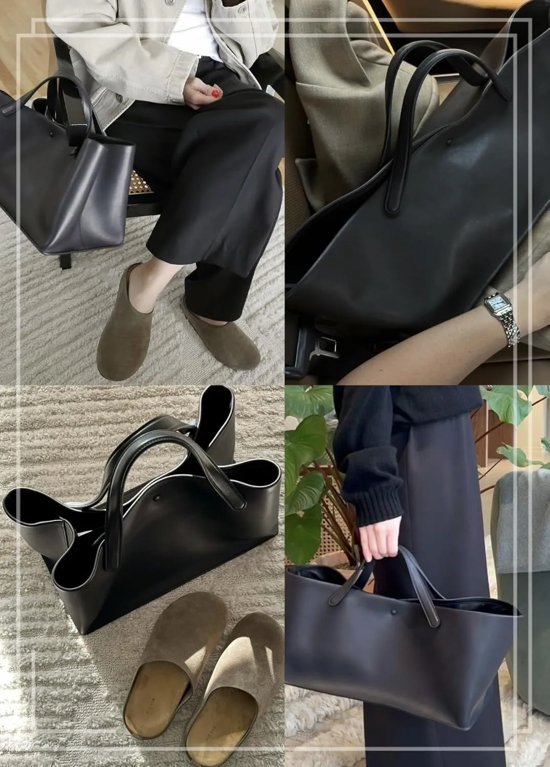 Aimery Genuine Leather Tote Bag, Top Handle Satchel, Waterproof Casual Shoulder Bag for Women