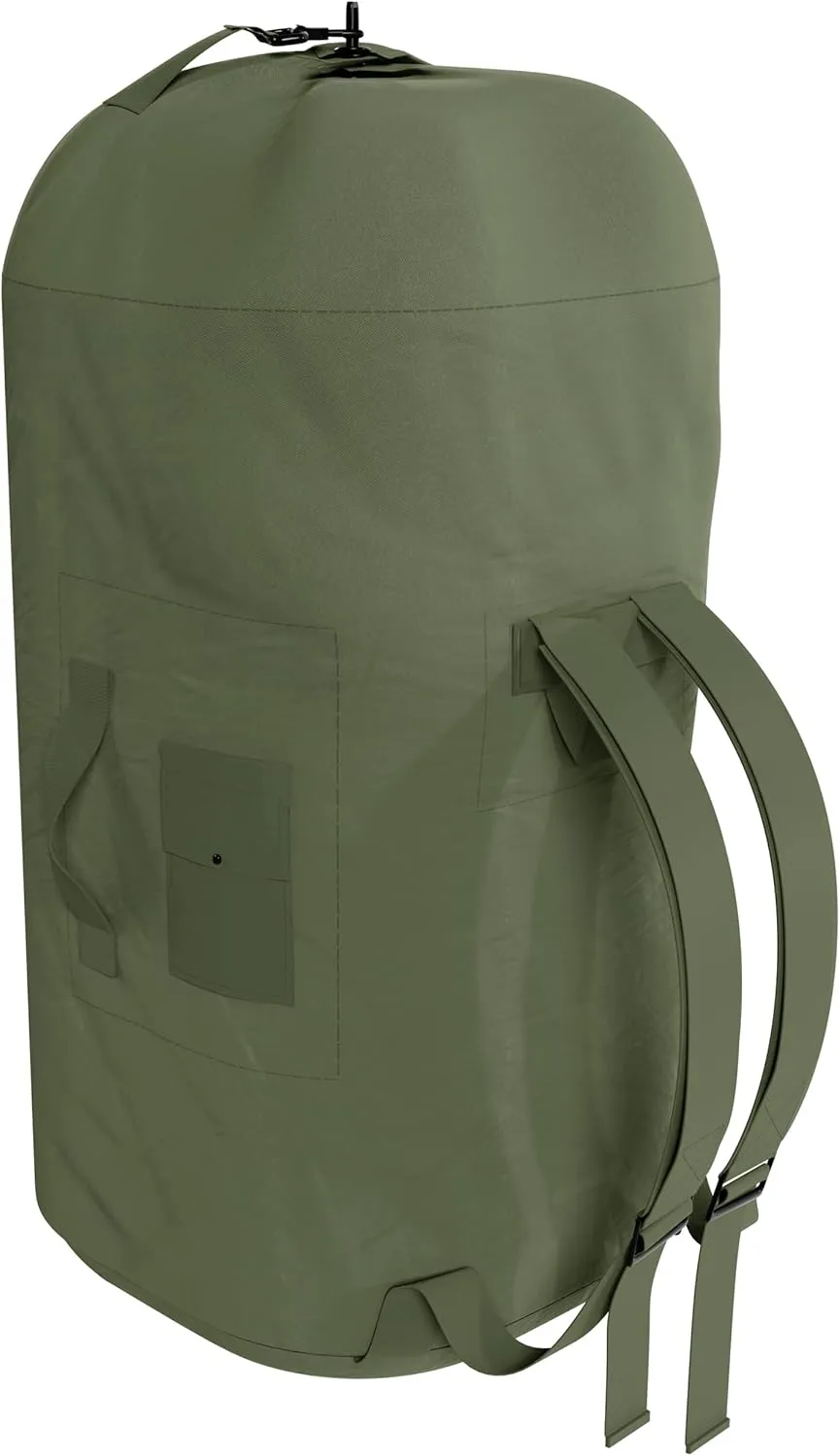 BaHoki Essentials Canvas Duffel Bag - Heavy Duty Top Load Duffel Sea Bag - Military Green Cargo Travel Bags, Green