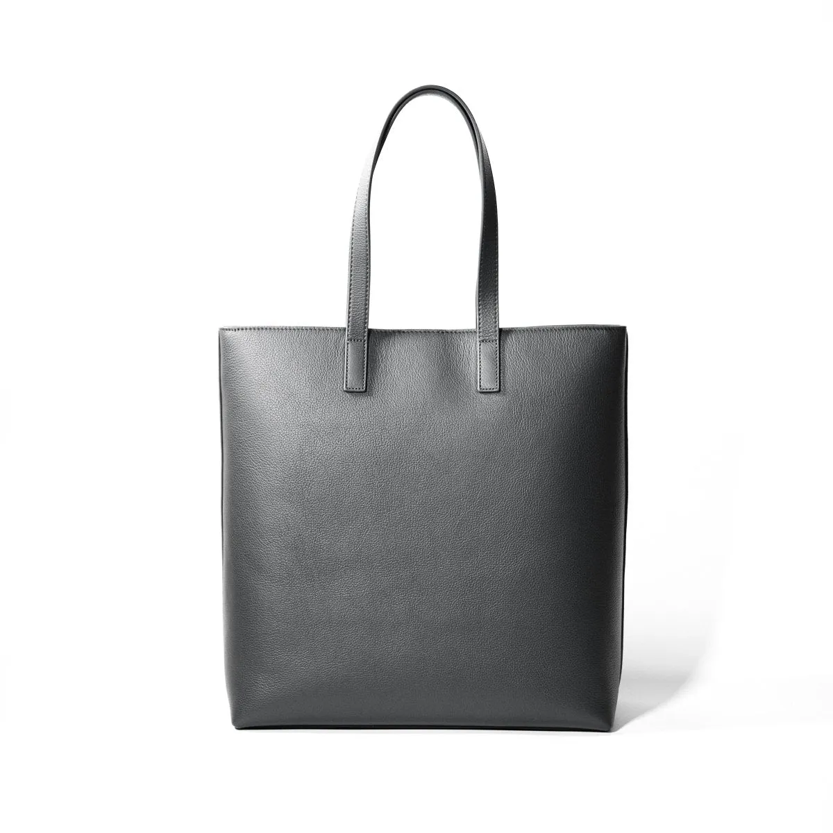 Italian Leather Casual Tote (Grey)