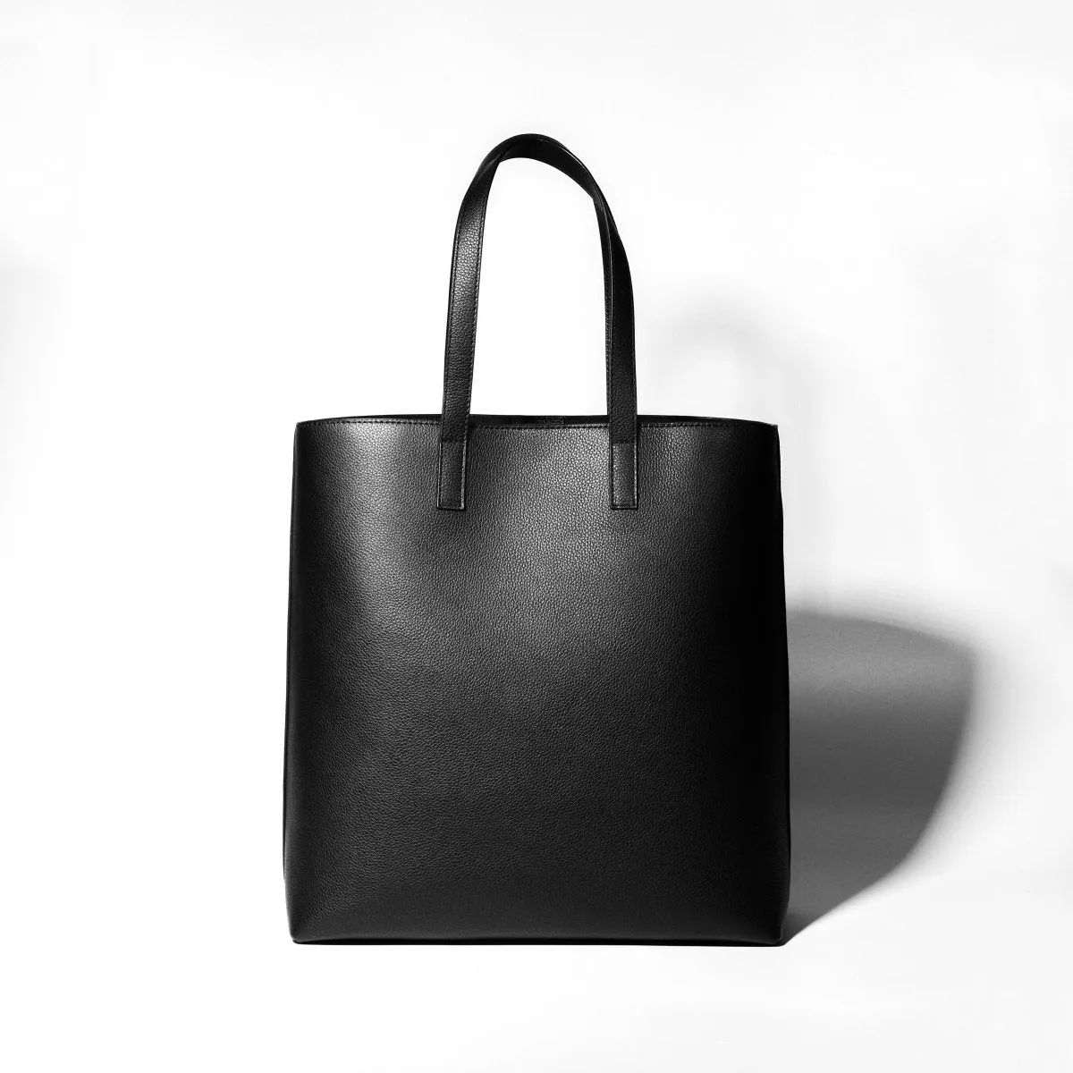 Italian Leather Casual Tote (Grey)