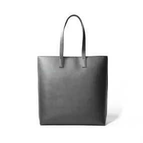 Italian Leather Casual Tote (Grey)