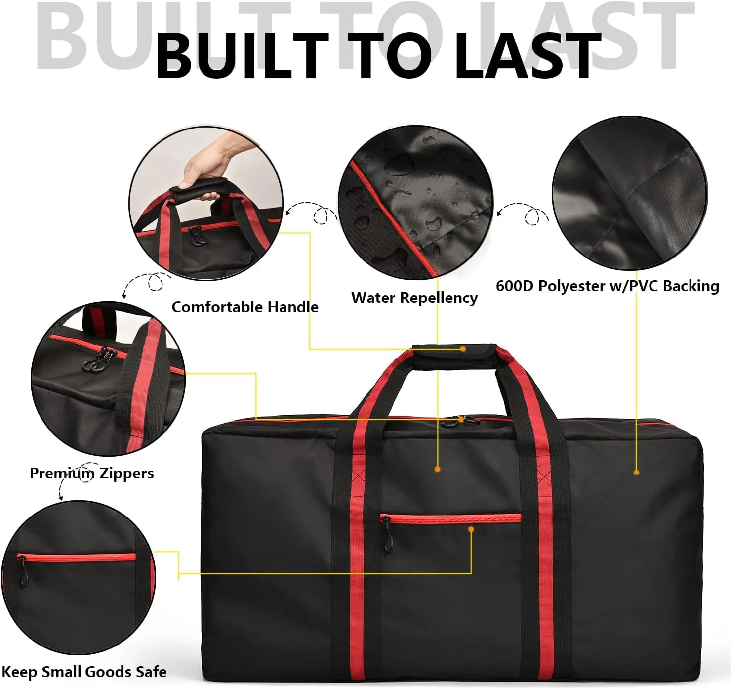 KUI WAN Duffle Bags for Travel Lightweight Travel Bag for Storage, Foldable Waterproof Duffel Bag for Overnight Camping Men Women, Army Green, 100L- 31.1 inches, Lightweight Duffle Bag