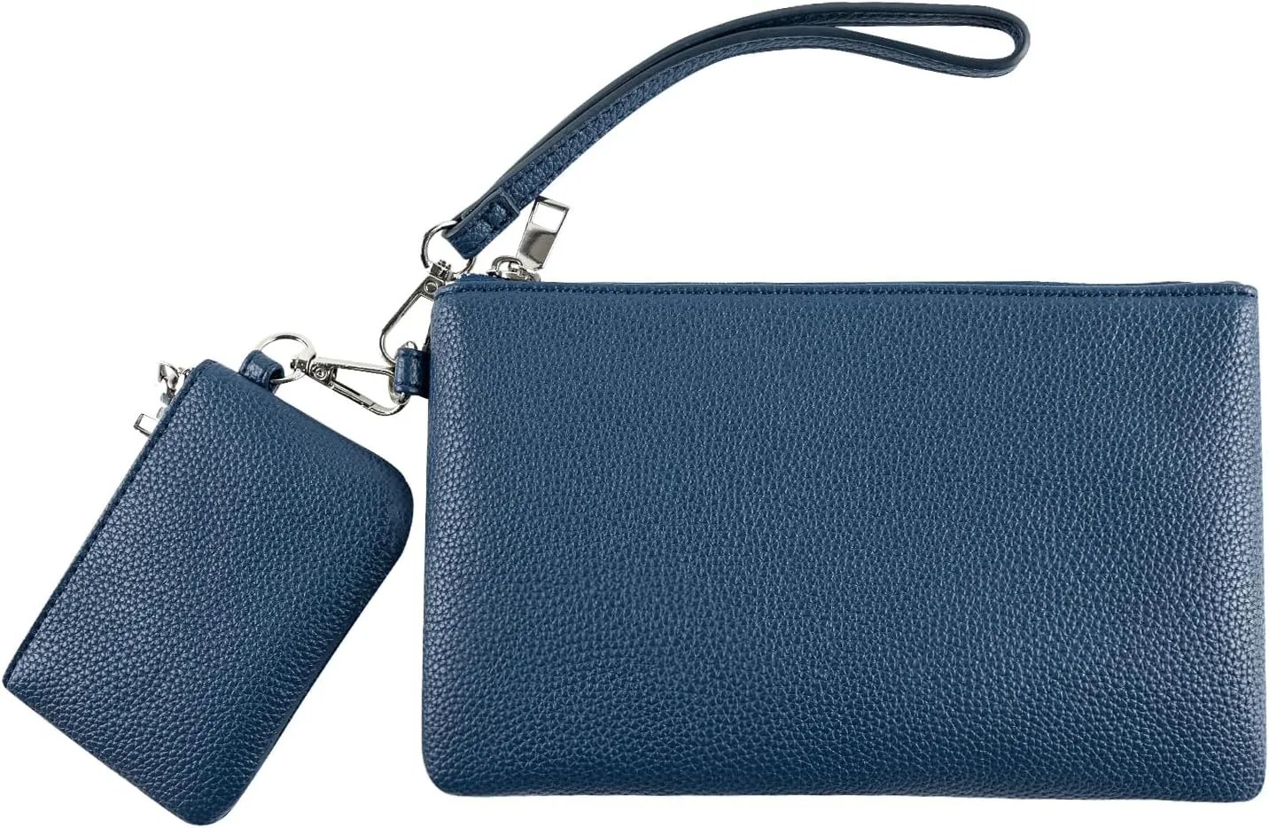letech  Wristlet Wallet for Women Dual Pouch Wristlet Portable wallet Coin Purse Wristlet Clutch Wallet Purse Credit Card Holder Gifts for Women Ladies Female blue