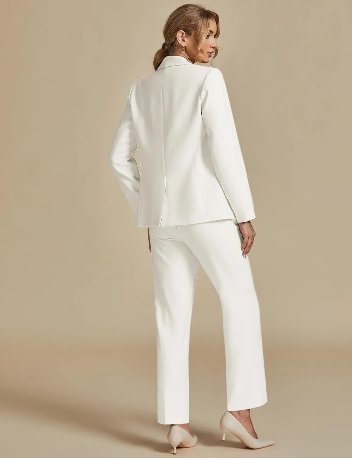 luvamia Women's Two Piece Sets Pants Suits Dressy Business Casual Outfits Professional Blazer Pantsuits Set Work Office