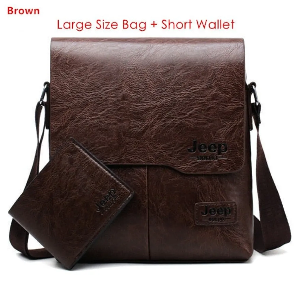 men's messenger handbags leather shoulder officework travel handbag ✈️ free.shipping