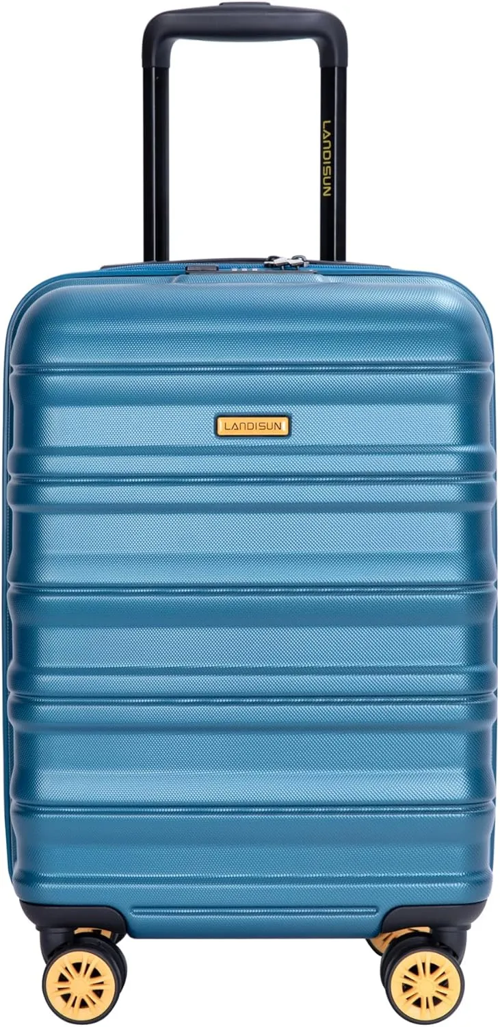 Reliable Carry On Luggage for Stress-Free Travel, TSA, 18.5" Hard Shell Suitcase with 360 Spinner Wheels, Blue