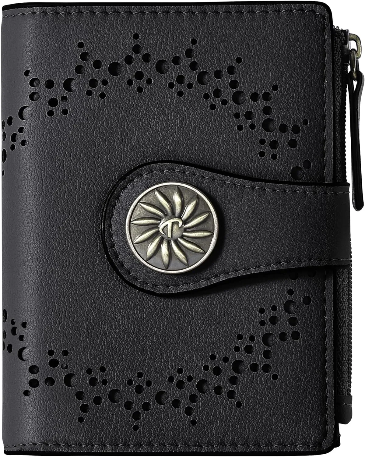 Small Wallet for Women Bifold RFID Blocking Card Holder Leather Wallets with Zipper Coin Pocket