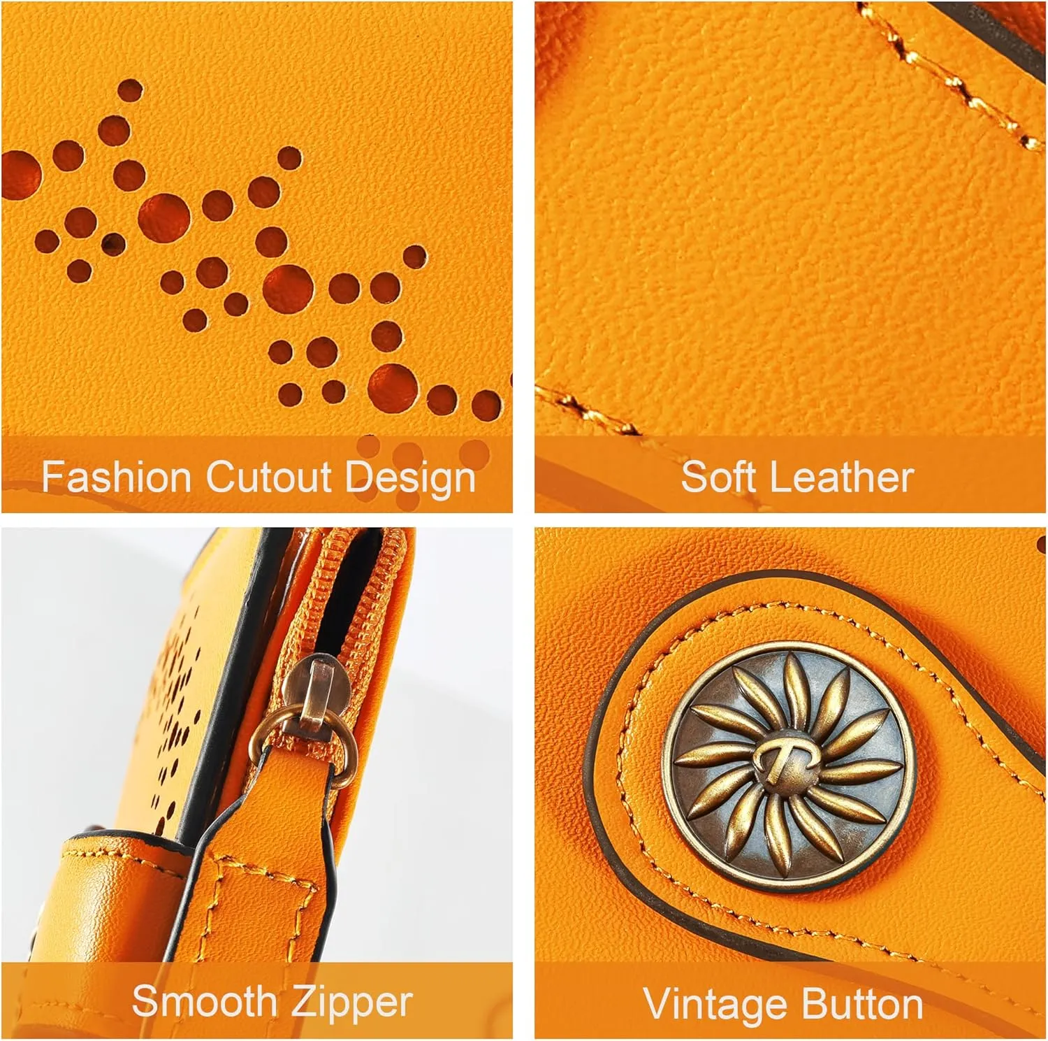 Small Wallet for Women Bifold RFID Blocking Card Holder Leather Wallets with Zipper Coin Pocket