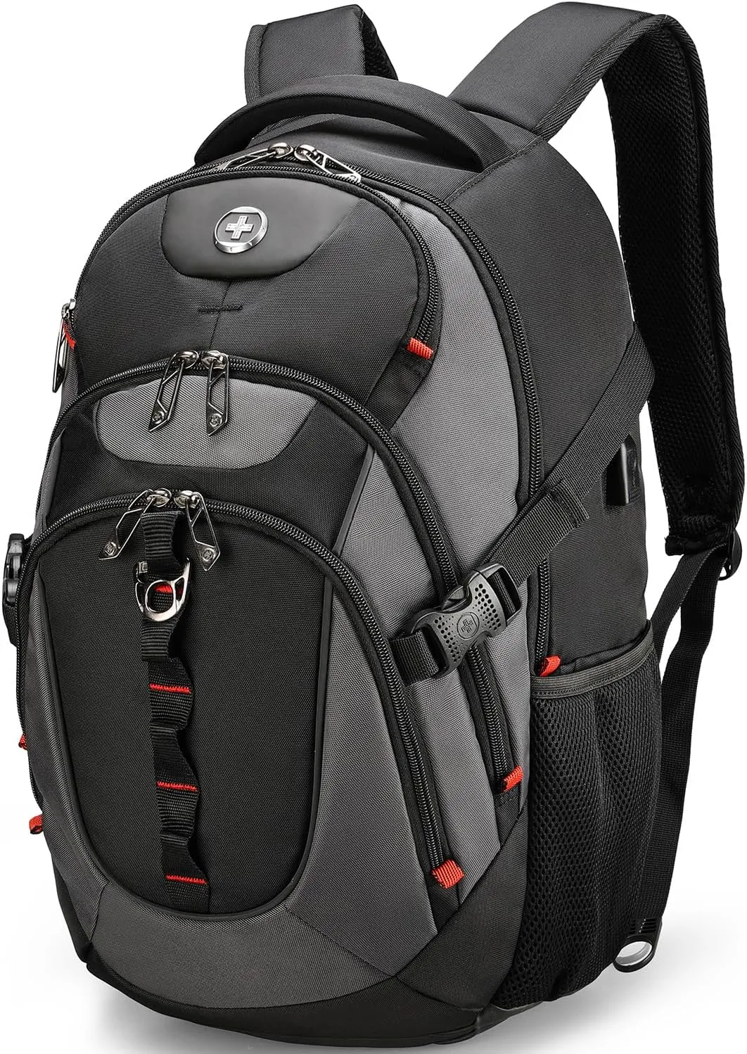 Swissdigital Design Men Business Laptop Backpack with Smart USB Charging Port Travel Backpack Fits 15.6 inches laptops (SD803-02)