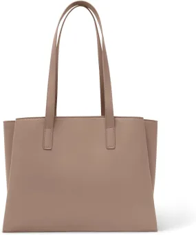 Work Tote Bags for Women 14Inch - Laptop Tote Bag with Zip Compartments - Large PU Leather Professional Office Purse